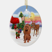 Behandeling voor een Robijnrode Cavalier King Char Keramisch Ornament (Rechts)