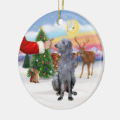 Behandeling voor een Schotse Deerhound Keramisch Ornament (Links)