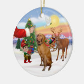 Behandeling voor een Vizsla Keramisch Ornament (Links)