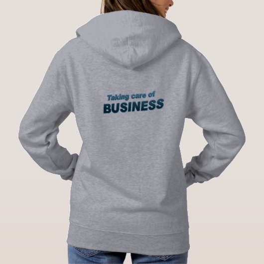 Behandeling voor het bedrijfsleven Grijze overhemd Hoodie (Achterkant)