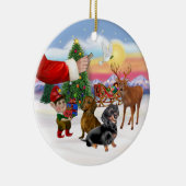 Behandeling voor Twee Dachshonden Keramisch Ornament (Rechts)