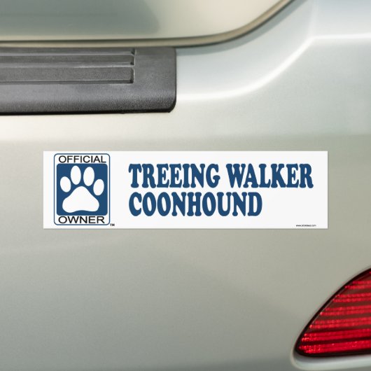 BEHANDELING WALKER COONHOUND_Blue Bumpersticker (Op auto)