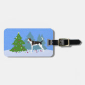 Behandeling Walker Coonhound die kerstbomen decorr Bagagelabel (Voorkant horizontaal)