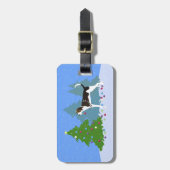 Behandeling Walker Coonhound die kerstbomen decorr Bagagelabel (Voorkant verticaal)