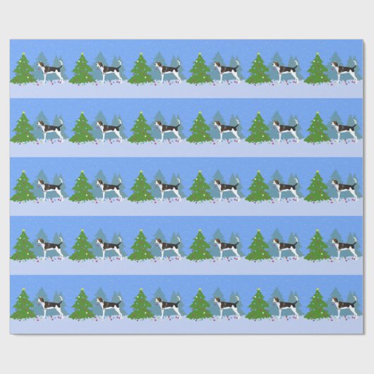 Behandeling Walker Coonhound die kerstbomen decorr Cadeaupapier (Vlak)