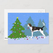Behandeling Walker Coonhound die kerstbomen decorr Feestdagenkaart (Voorkant / Achterkant)
