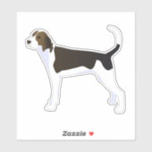 Behandeling Walker Coonhound Dog Side Uitzicht Sil Sticker (Vel)