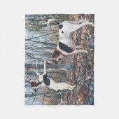 Behandeling Walker Coonhound Dogs Bossen Fleece Bl Deken (Voorkant)