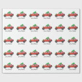 Behandeling Walker Coonhound Drift een kerstauto Cadeaupapier (Vlak)