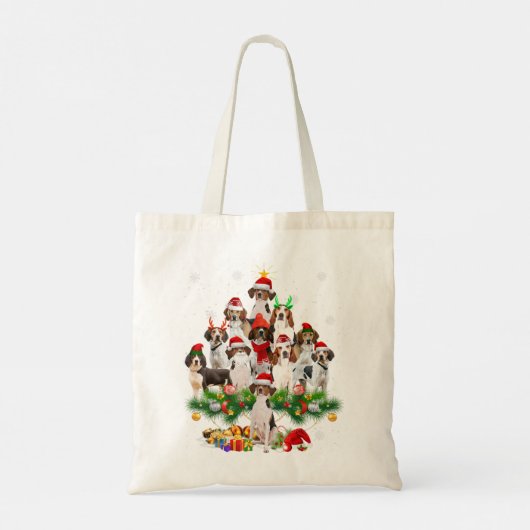 Behandeling Walker Coonhound-kerstboomlampjes Tote Bag (Achterkant)