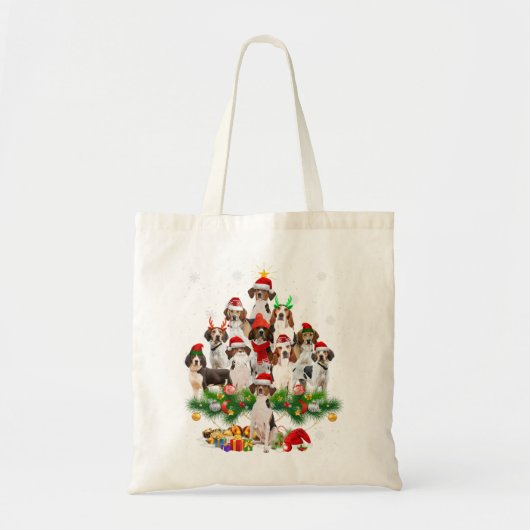 Behandeling Walker Coonhound-kerstboomlampjes Tote Bag (Voorkant)