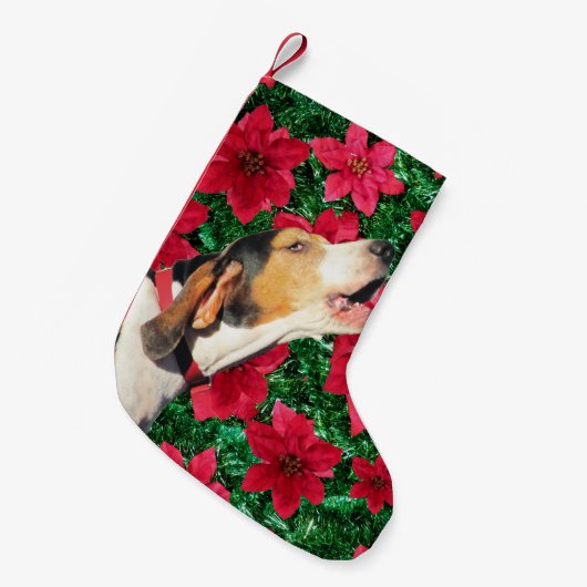 Behandeling Walker Coonhound Kerstmis Stocking Kleine Kerstsok (Voorkant (Hangend))