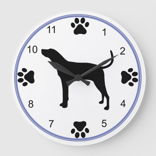 Behandeling Walker Coonhound Silhouette met Pawpri Grote Klok (Voorkant)