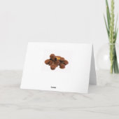 Behandelingen met mini-chocolade en pindakaas kaart (Achterkant)