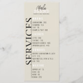 Behandelingenmenu ontwerp schoonheidssalon menu (Voorkant)