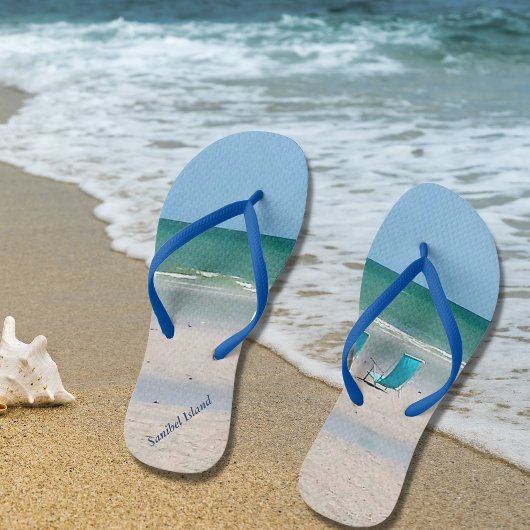 Behandelingsbeurzen op het Sand Sanibel Island Flo Teenslippers