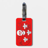 BEHANDELINGSKAARTEN VOOR ROOD EN FLEUR DE LISE/PIR BAGAGELABEL (Achterkant verticaal)