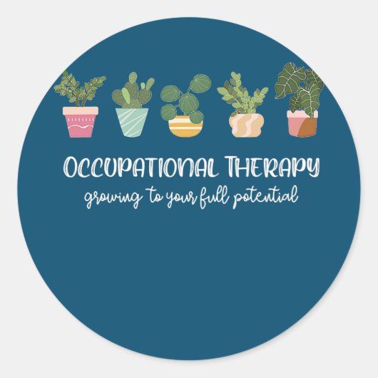 Behandelingstherapie Pediatrische therapie OT maan Ronde Sticker (Voorkant)