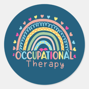 Behandelingstherapie Regenboog- oor Therapistische Ronde Sticker