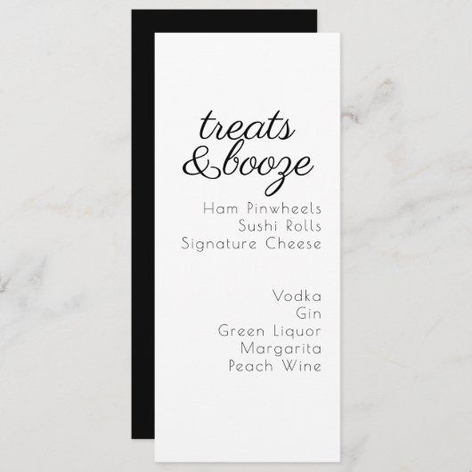 Behandelt het Zwarte Wit Berichten Menu van de Dri (Voorkant / Achterkant)