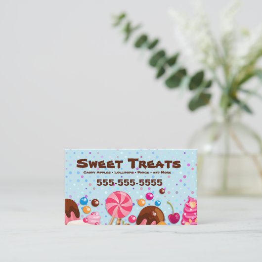 Behandelt Snoep Visitekaartje (Staand voorkant)
