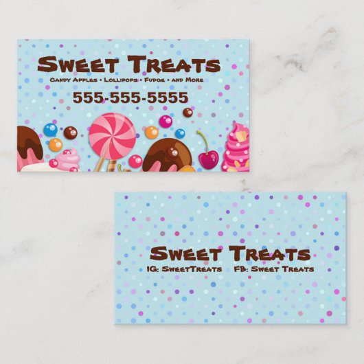 Behandelt Snoep Visitekaartje (Voorkant / Achterkant)