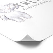 Behandelt Tafelteken Baby Sprinkle Elephant & bann Poster (Hoek)