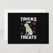 Behandelt _ Tricks Rottweiler Halloween Costume Mu Aankondigingskaart (Voorkant / Achterkant)