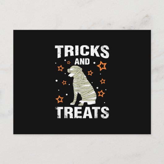 Behandelt _ Tricks Rottweiler Halloween Costume Mu Aankondigingskaart (Voorkant)