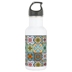 Behang Backsplashes/Talavera-geïnspireerde tegels Waterfles