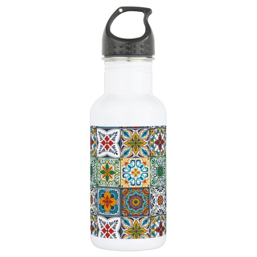 Behang Backsplashes/Talavera-geïnspireerde tegels Waterfles (Voorkant)