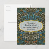 Behang Blad - William Morris Briefkaart (Voorkant / Achterkant)