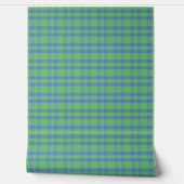 Behang - Blauw en Groen Geruit (Afrollen)
