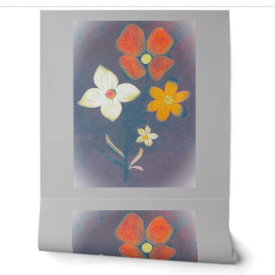 Behang bloem stijl ontwerp