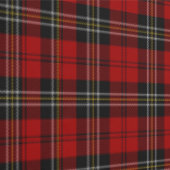 Behang - Diep rood en groen tartan (Zoom)