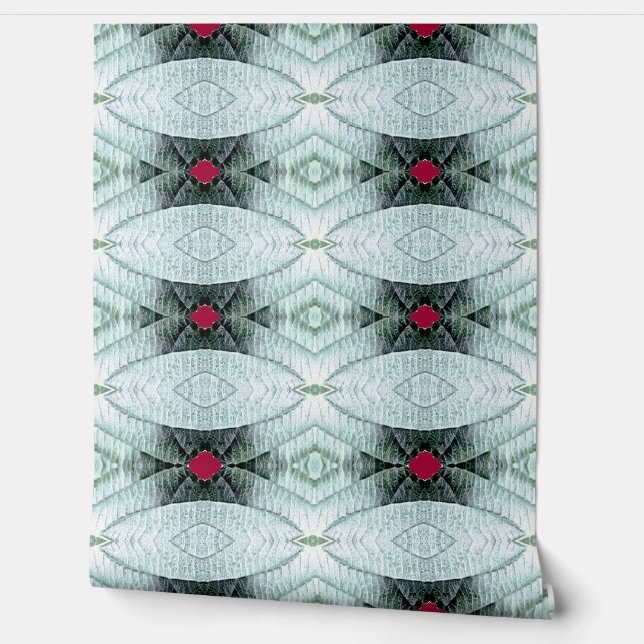 Behang, Een uniek turquoise gestructureerd klassie Behang (Afrollen)