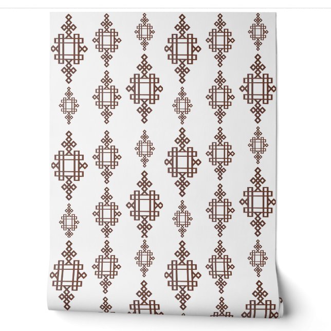 Behang Ethiopisch Habesha-kruis Behang – Sacr (Afrollen)