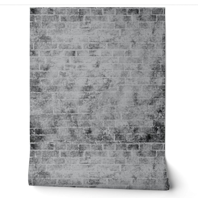 Behang Grijze Vervallen Bakstenen Muur Modern (Afrollen)