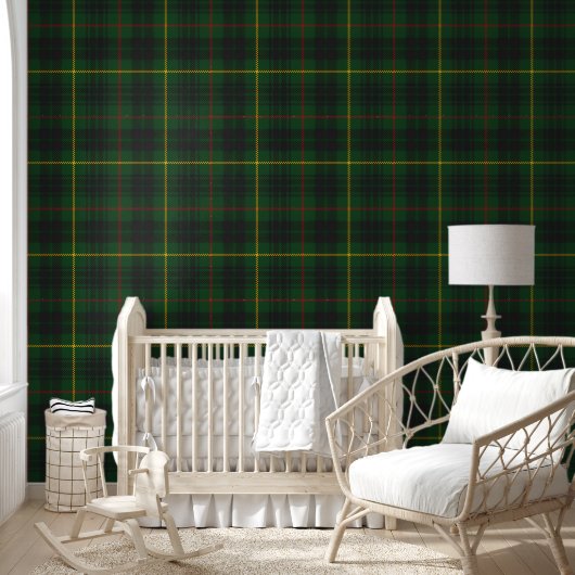 Behang - Groene Tartan (Kinderen)