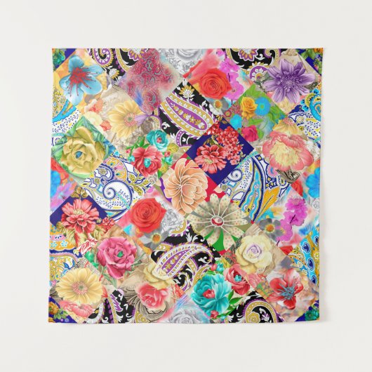 Behang in art-deco-stijl. Zwart en goud patroon. A Wandkleed (Voorkant (horizontaal))