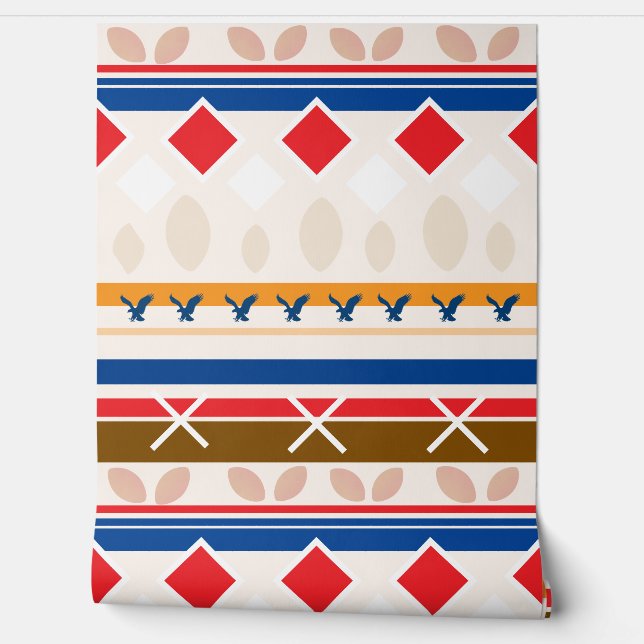 Behang - Kleurrijk Teepee-ontwerp (Afrollen)