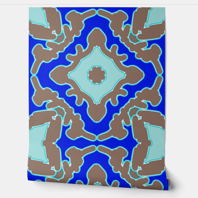 Behang, Levendig kleurrijk trendy klassiek ontwerp Behang (Afrollen)