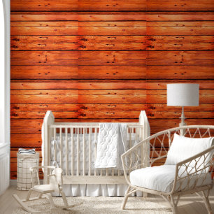 Behang Mahonie Rood Hout