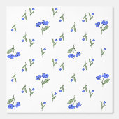Behang met blauwe tulpen (Voorkant)