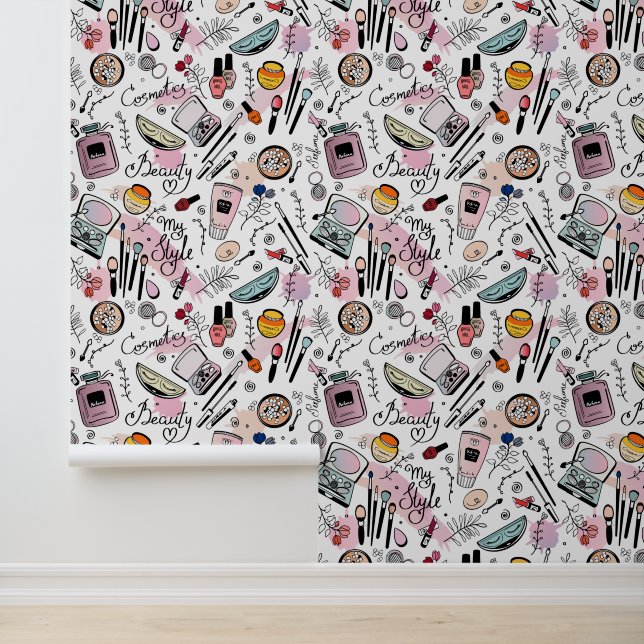 Behang met een modern patroon. (Applicatie)