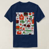 behang met keukengerei Grafisch T-shirt (Design voorkant)
