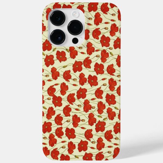 Behang met Oude Klaprozen Case-Mate iPhone Case (Achterkant)