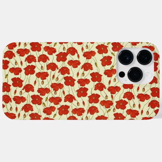 Behang met Oude Klaprozen Case-Mate iPhone Case (Achterkant (horizontaal))