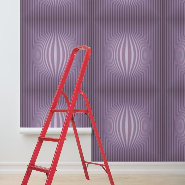 Behang met paarse cirkels en strepen om af te pell (Peel and Stick Wallpaper Purple Circles Stripes Wallpaper)