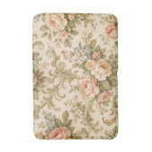 Behang met vintage bloempatroon badmat (Voorkant Verticaal)
